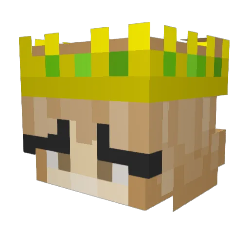 Auvicy Minecraft avatar head, 3D render