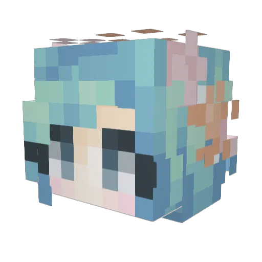 Auxane0024 Minecraft avatar head, 3D render