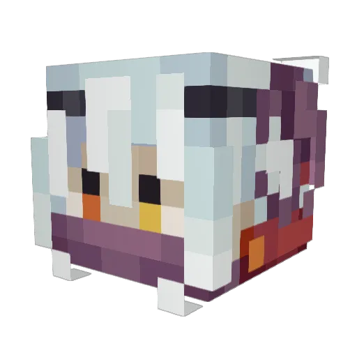 Auxilry Minecraft avatar head, 3D render