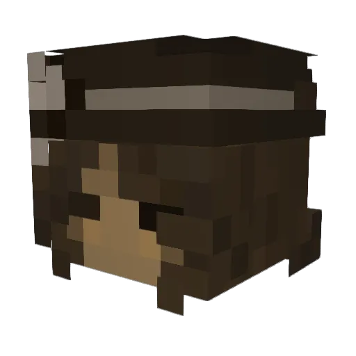 Auxours Minecraft avatar head, 3D render