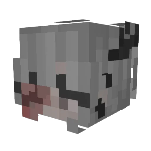 Auxss Minecraft avatar head, 3D render