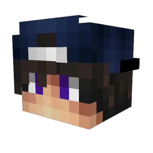 Auxul_ Minecraft avatar head, 3D render