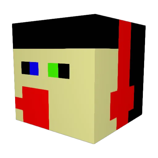 Auxulus_mega Minecraft avatar head, 3D render