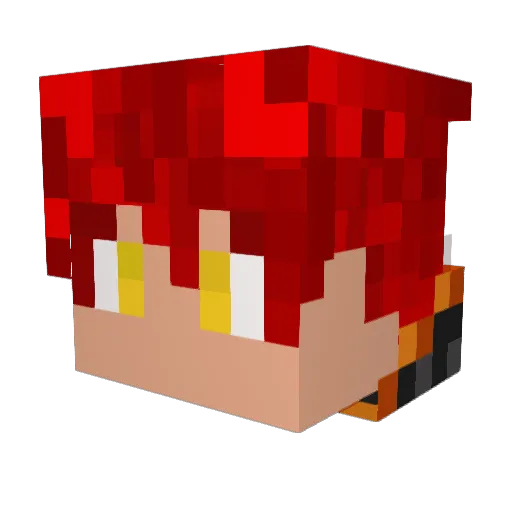 Auxxyjen Minecraft avatar head, 3D render