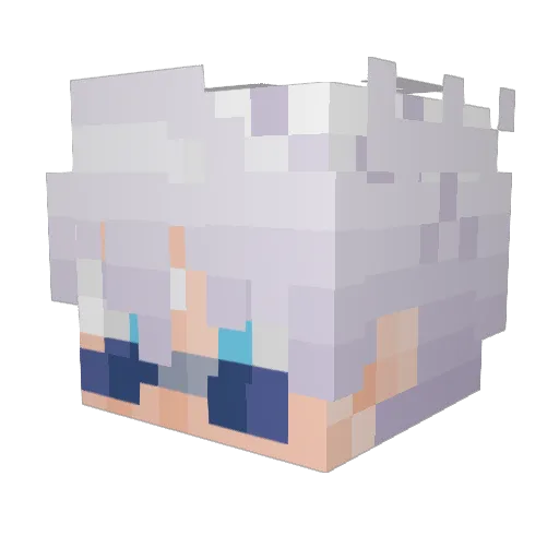 Auxysama Minecraft avatar head, 3D render