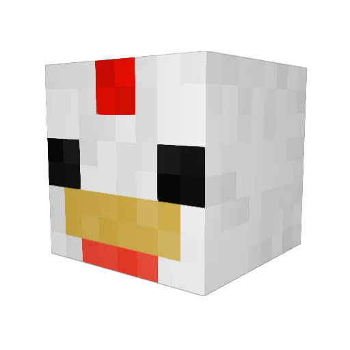 AuzieParakeet Minecraft avatar head, 3D render