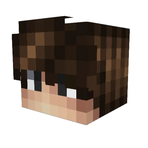 Auzieh Minecraft avatar head, 3D render