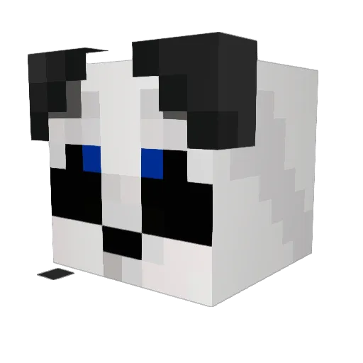 Auzoral Minecraft avatar head, 3D render