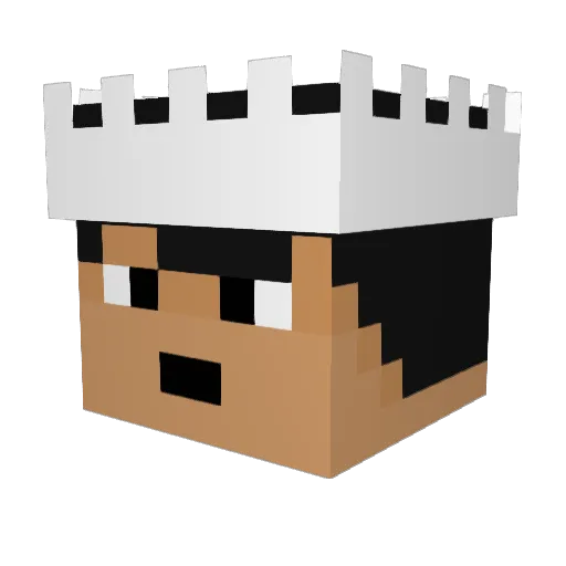 Auzsie Minecraft avatar head, 3D render