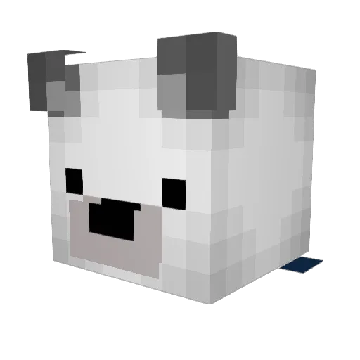 Auztenn Minecraft avatar head, 3D render
