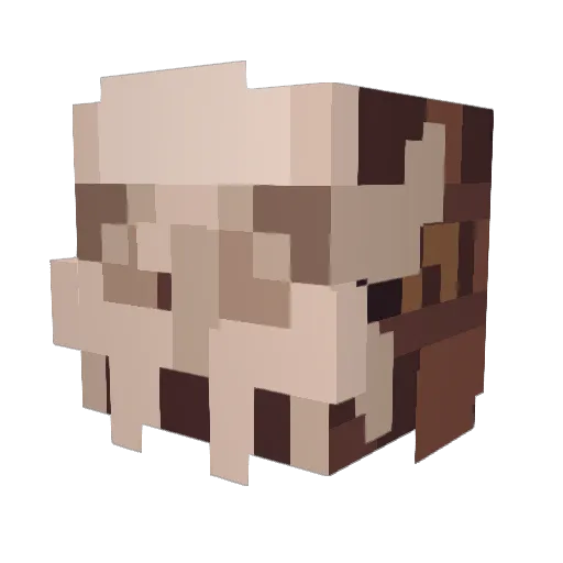 Av1sen Minecraft avatar head, 3D render