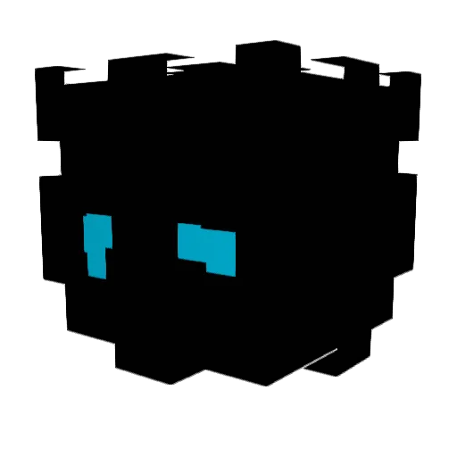 Av1ty Minecraft avatar head, 3D render