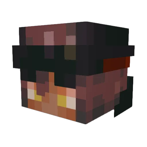 AvTank Minecraft avatar head, 3D render