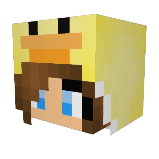 AvaH_914 Minecraft avatar head, 3D render