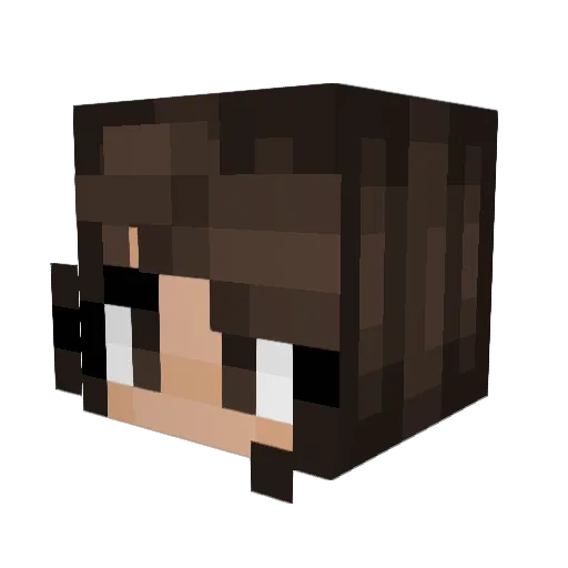 AvaJC Minecraft avatar head, 3D render