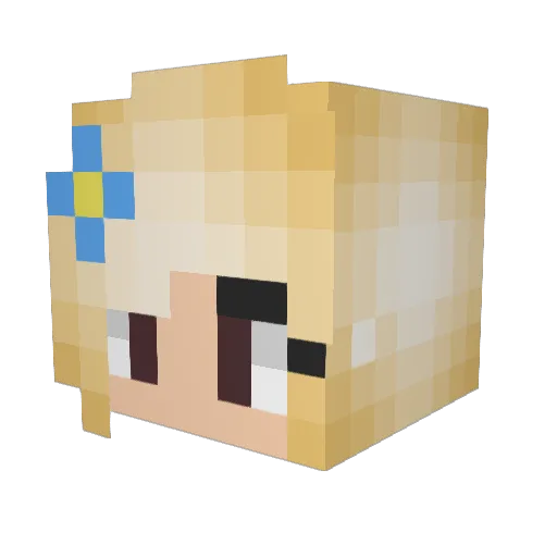 AvaMaeve Minecraft avatar head, 3D render