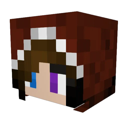 AvaMoe Minecraft avatar head, 3D render