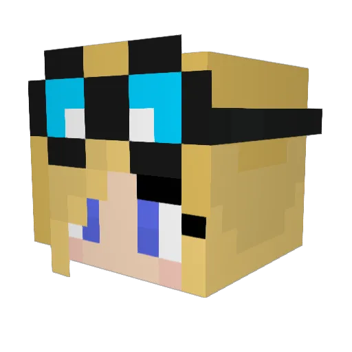 AvaSprite Minecraft avatar head, 3D render