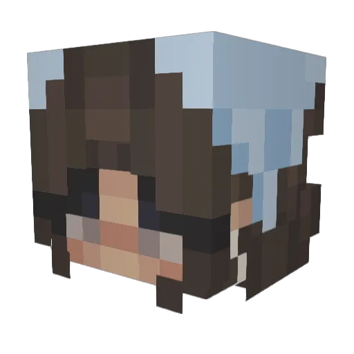 Ava_Epic Minecraft avatar head, 3D render