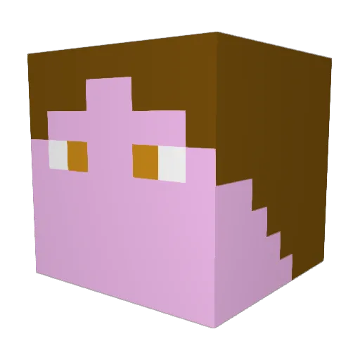 Ava_RainbowP Minecraft avatar head, 3D render