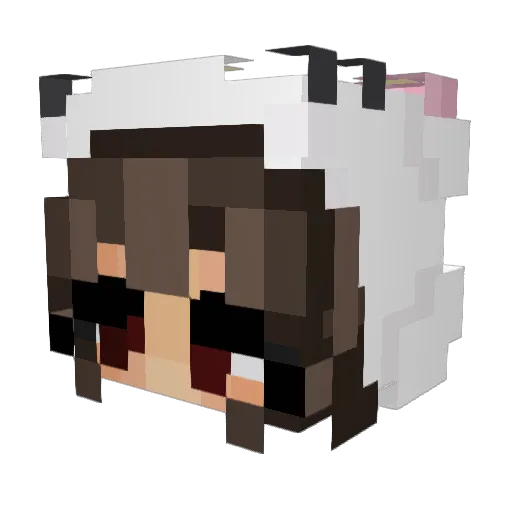 Ava_number1 Minecraft avatar head, 3D render