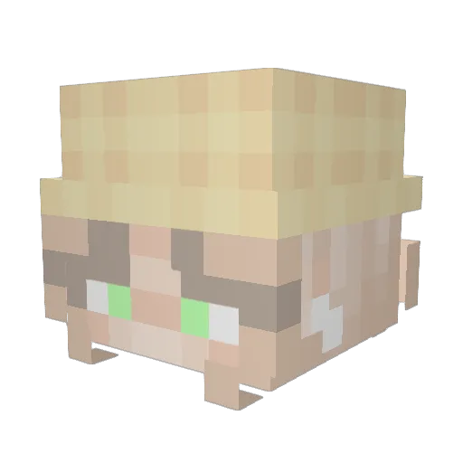 AvaaStrawberryy Minecraft avatar head, 3D render