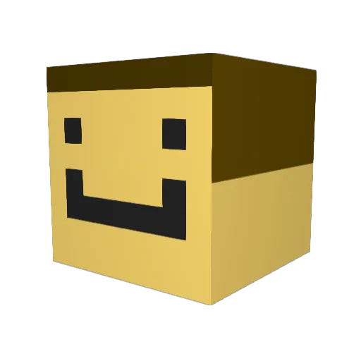 Avacodos Minecraft avatar head, 3D render