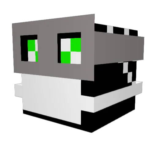 Avacuda Minecraft avatar head, 3D render