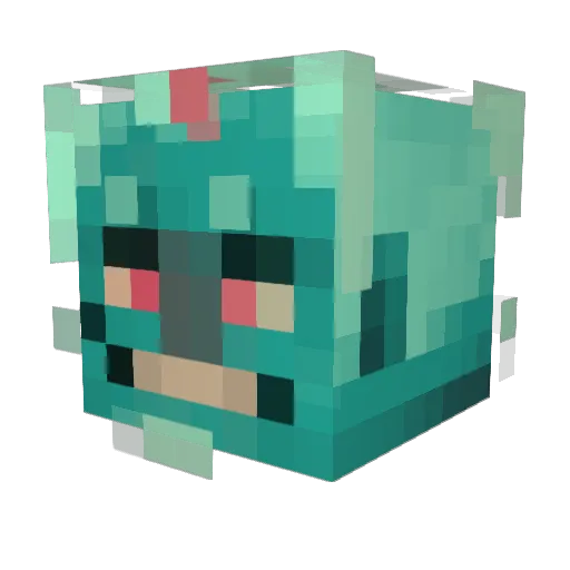 Avafaid Minecraft avatar head, 3D render