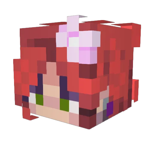 Avahog Minecraft avatar head, 3D render