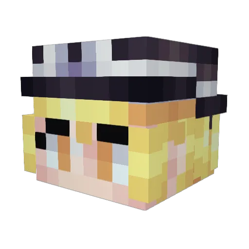 AvairML Minecraft avatar head, 3D render