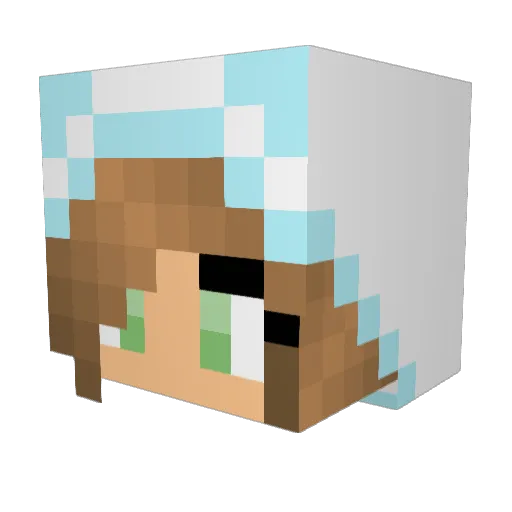 Avalei7 Minecraft avatar head, 3D render