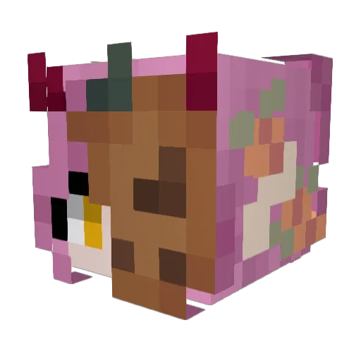 Avalloneee Minecraft avatar head, 3D render