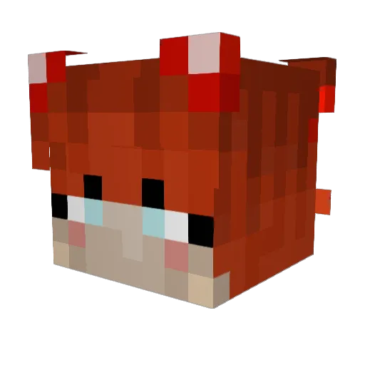 Avalloni Minecraft avatar head, 3D render