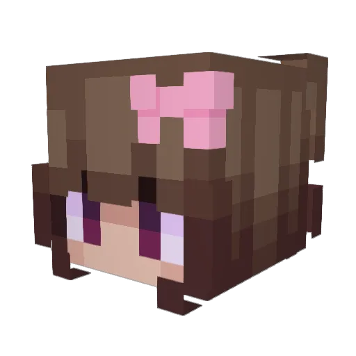 Avalon01_ Minecraft avatar head, 3D render