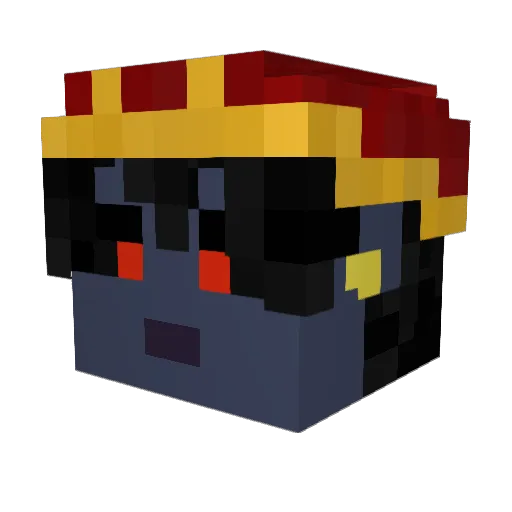 AvalonX3 Minecraft avatar head, 3D render