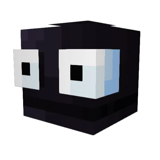 Avample Minecraft avatar head, 3D render