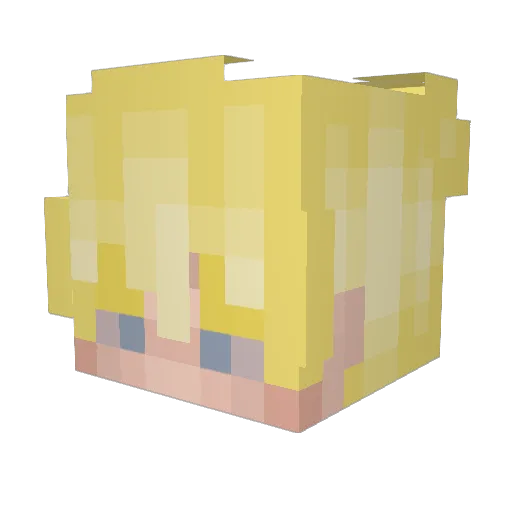 Avanesy Minecraft avatar head, 3D render