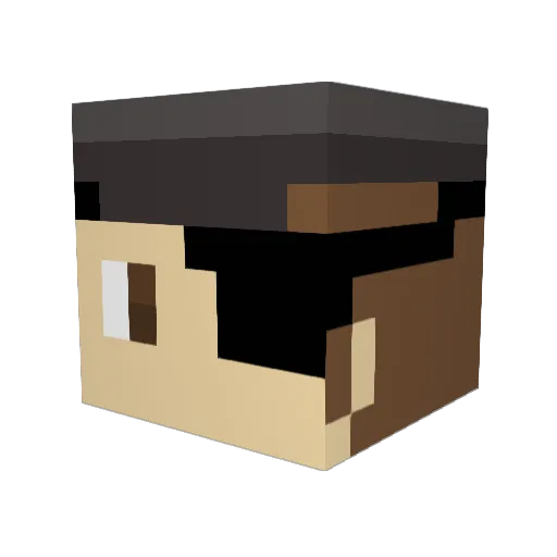 Avarik Minecraft avatar head, 3D render