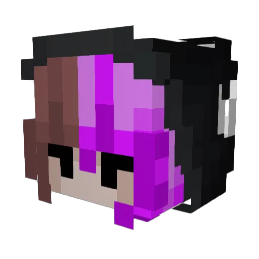 Avarionaa Minecraft avatar head, 3D render