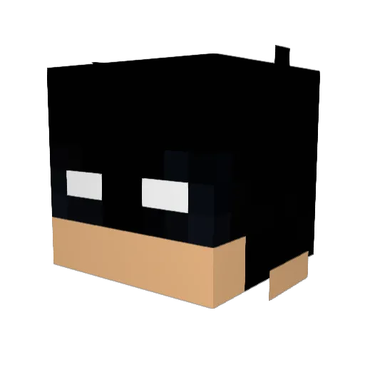 Avated Minecraft avatar head, 3D render