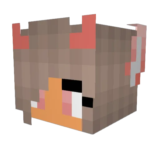 Avathetiger Minecraft avatar head, 3D render