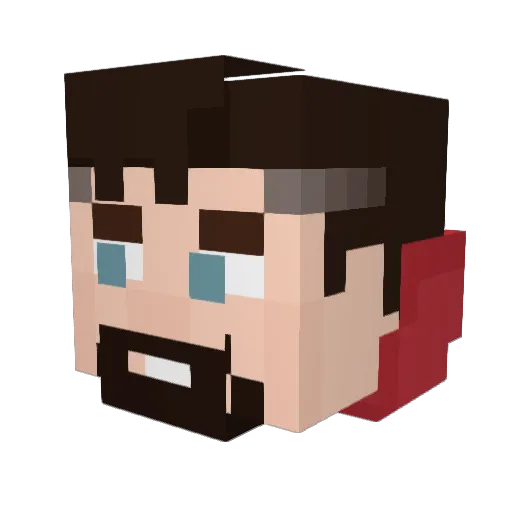 Avavel Minecraft avatar head, 3D render