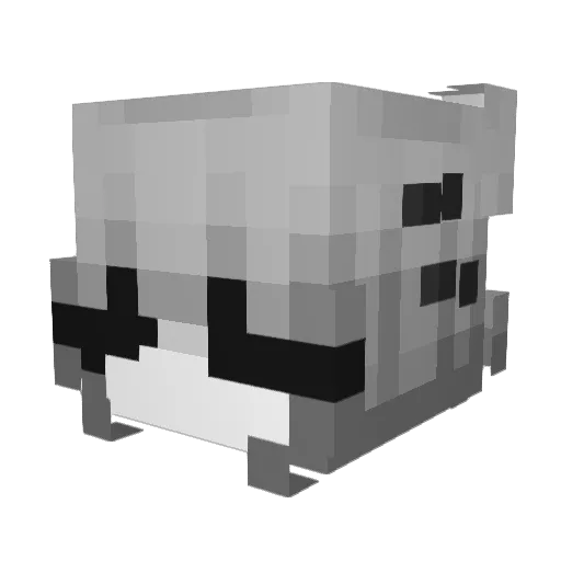 Avcet Minecraft avatar head, 3D render