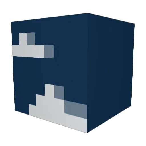Avcube Minecraft avatar head, 3D render