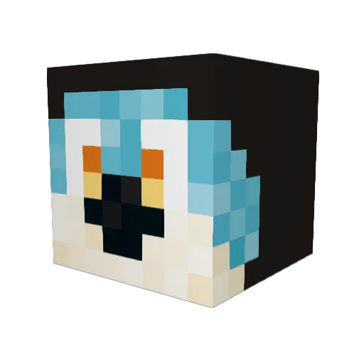 Ave10108 Minecraft avatar head, 3D render