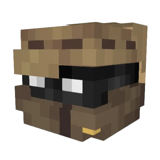 AveDourada Minecraft avatar head, 3D render