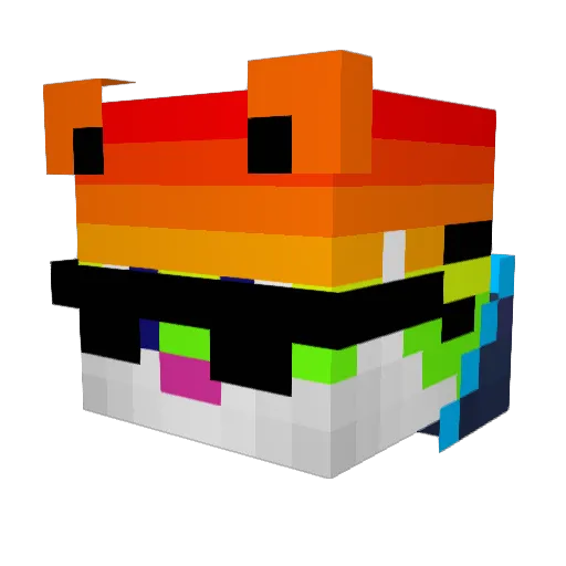 AveTa_ Minecraft avatar head, 3D render