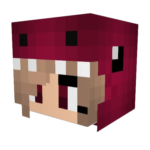 Ave_I Minecraft avatar head, 3D render