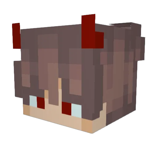 AveeIdeas Minecraft avatar head, 3D render